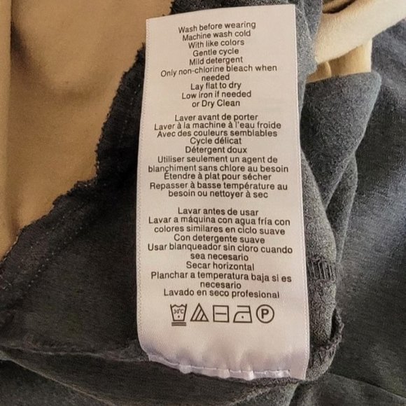 MOTHERHOOD MATERNITY Dark Gray Full Panel Wide Leg Career Dress Pants | Plus 1X - Picture 6 of 6